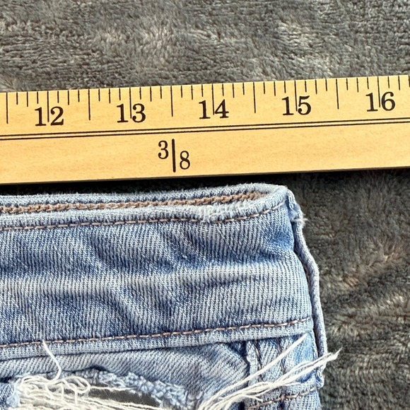 American Eagle Women's Jeans Super High Rise Baggy Wide Leg Size 4 S Distressed - Picture 7 of 11